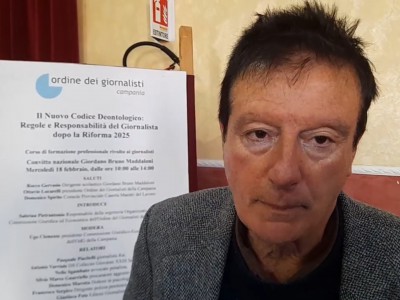 Video. Maddaloni. Al 'G. Bruno' corso formazione giornalisti sul nuovo Codice Deontologico. Parla Pres. Reg. OdG Lucarelli