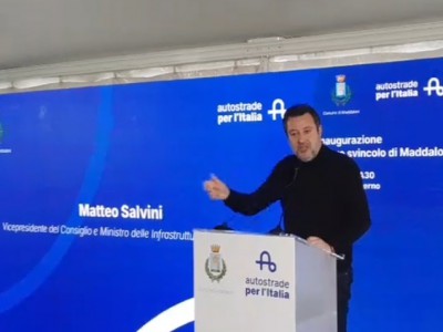 Video. Maddaloni. Inaugurazione casello autostradale. Le parole del Ministro Salvini