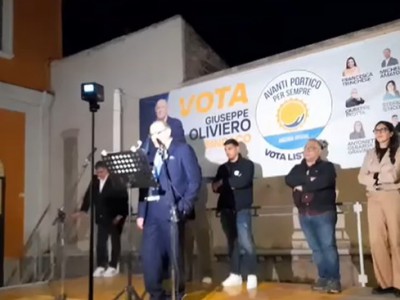 Video. Comizio Avanti Portico per sempre. La seconda parte dell'intervento del candidato Sindaco Oliviero. Si parte dal campo sportivo