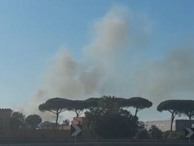 Video. Incendio a Marcianise, zona Trentola visibile da centinaia di metri di distanza in linea d'aria