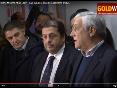 Video. Caserta. Il Vice Premier e Ministro Affari Esteri Tajani inaugura sede FI. Ascoltiamo anche Magliocca e Guida