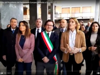 Video. Caserta. Il film della visita del Presidente Parlamento Europeo Metsola in citt�