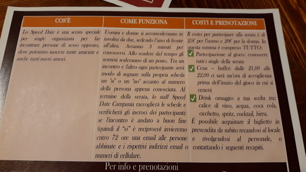 speed dating caserta