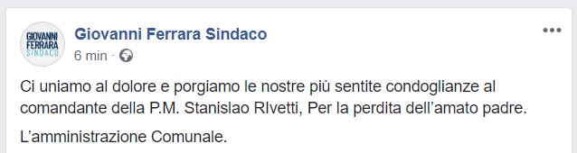 Lutto S Felice A Cancello Ci Uniamo Al Dolore Per La Perdita Dell Amato Padre